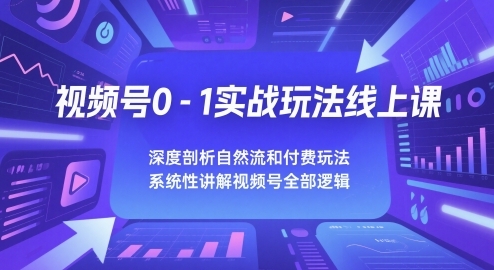 视频号0-1实战指南：自然流与付费玩法的黄金组合
