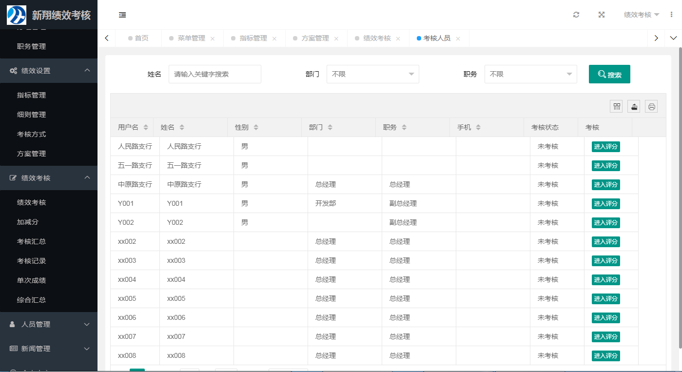 新翔绩效考核系统 v
