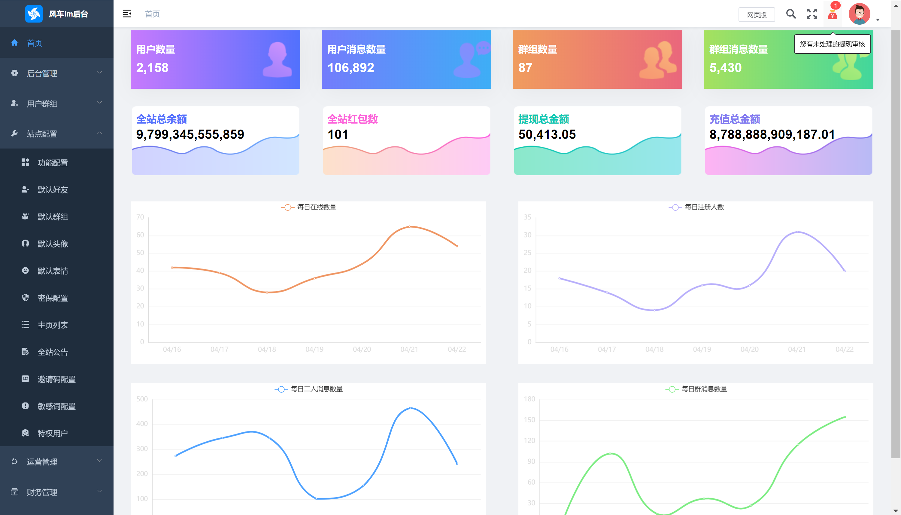 风车IM即时通讯聊天系统源码_聊天APP_附APP_带安装教程