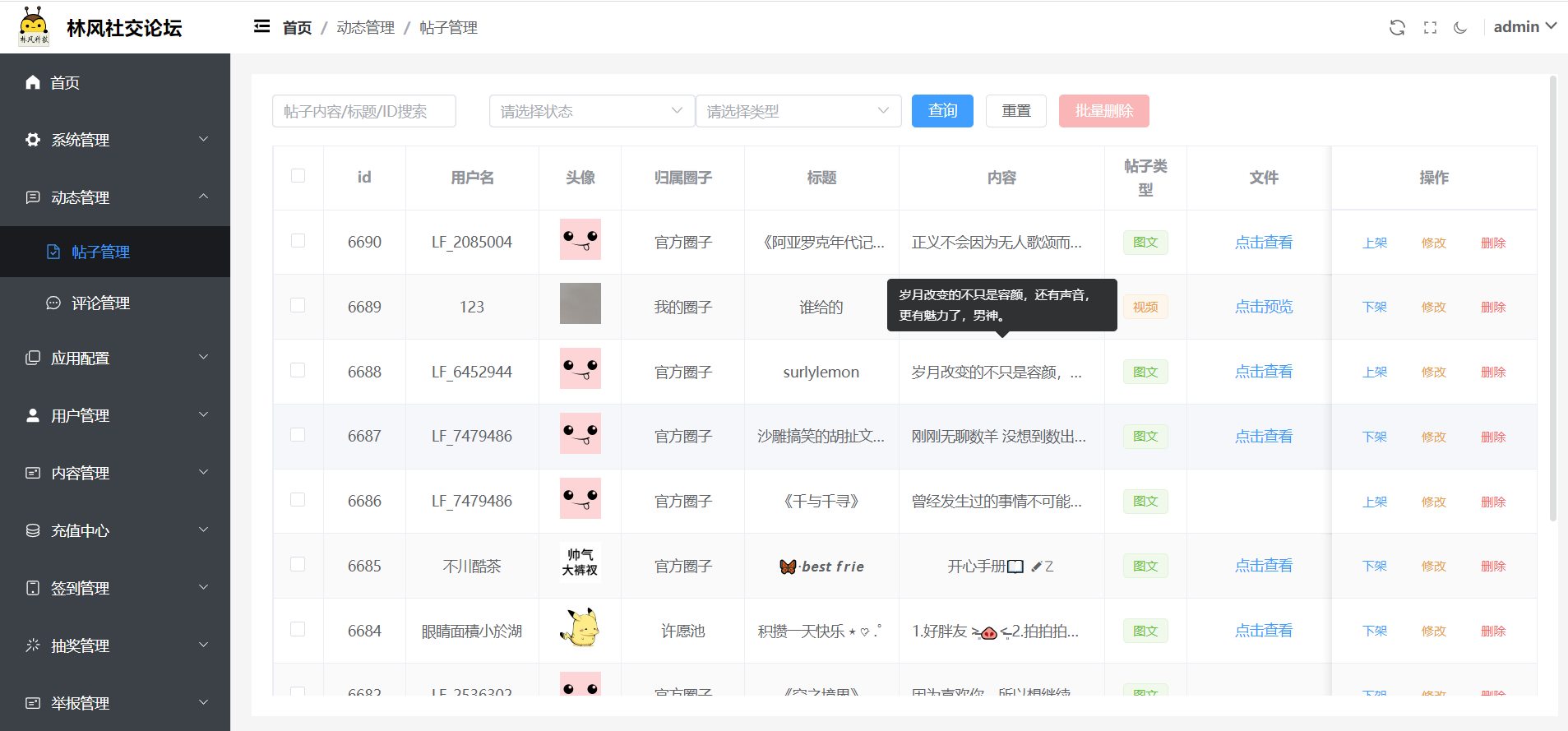 最新社交论坛交友发帖系统源码 前后端分离 H5、微信小程序、APP端